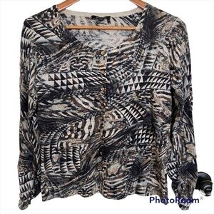 Renuar Lightweight Cotton Cardigan, Size Large